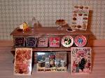 Dollhouse miniature food shop counter biscuits