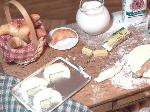 Dollhouse miniature food baking table croissant