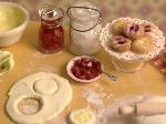 Dollhouse miniature food baking table danish 