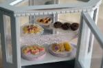 Dollhouse miniature food shop counter display shabby biscuits cookies