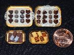Dollhouse miniature vintage style food store display counter chocolate biscuits