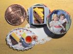 dollhouse miniatures food tray lemon tea biscuits cookies box shabby