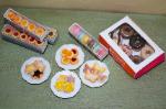 Dollhouse miniature food  bakery cookies biscuits macaroons donuts